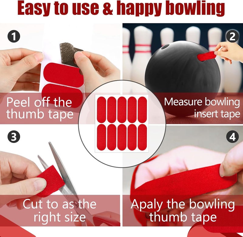 FixlyFido 100 PCS Bowling Thumb Tape - Bowling Finger Tape - Thumb Tape Protector for Bowling(Multiple Colors, 1 x 2.8 Inches, Breathable) - Image 5